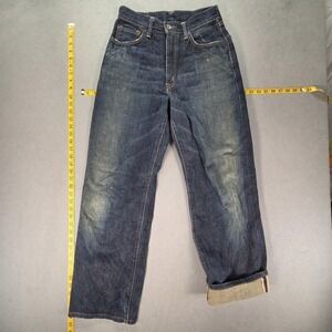 VTG Edwin Something Selvedge Jeans Womens Baggy Loose Relaxed Japan Fits 26x29